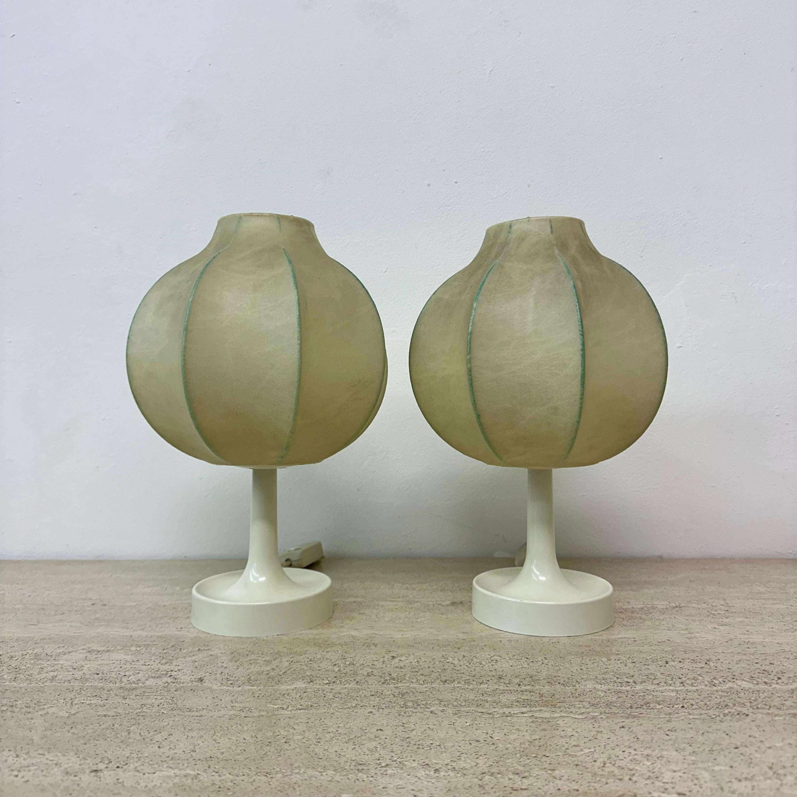 Mid-20th Century Pair of Cocoon Table Lamp by Alfred Wauer for Goldkant, 1960’s