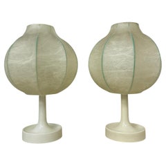 Pareja de lámparas de sobremesa Cocoon de Alfred Wauer para Goldkant, años 60