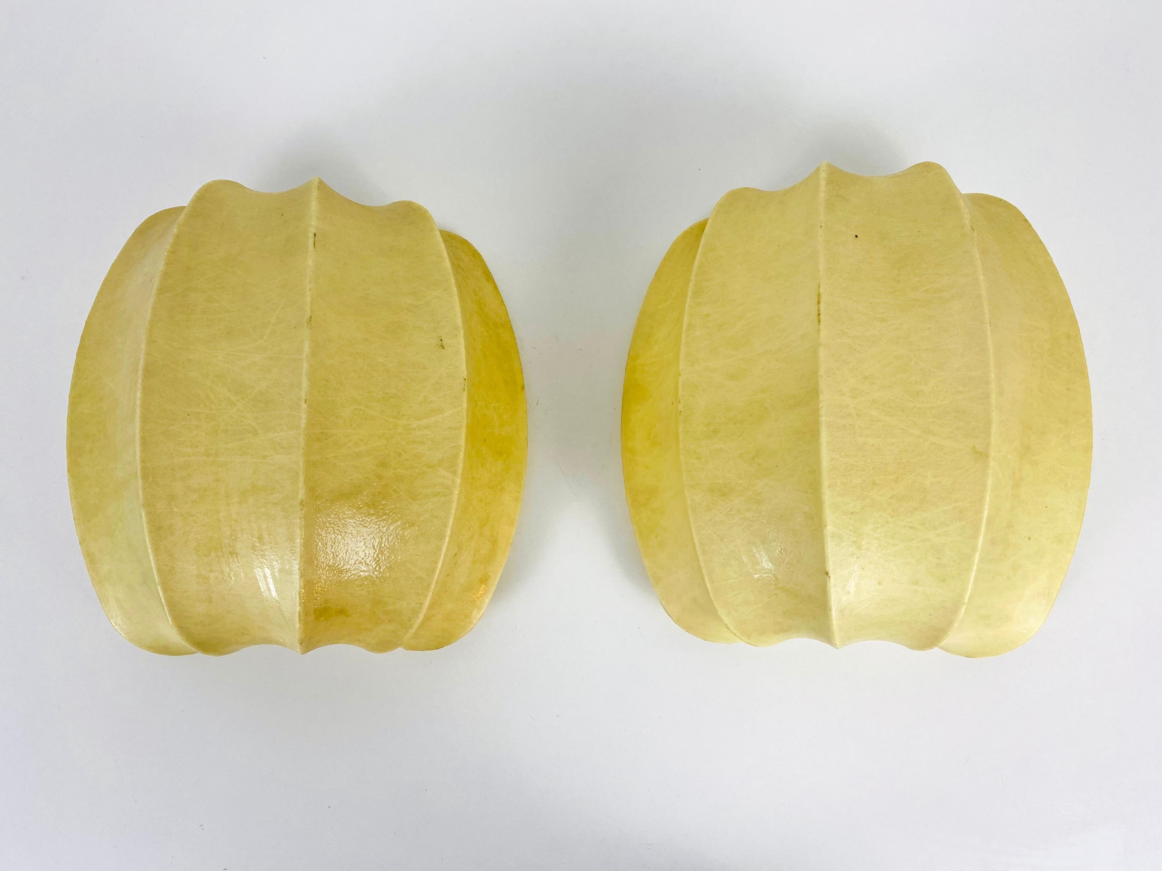 Pair of Cocoon Wall Lamps, 1960s 1