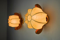 Pair of "cocoon" wall lights, Italy, 1960