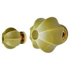 Pair of "cocoon" wall lights, Italy, 1960
