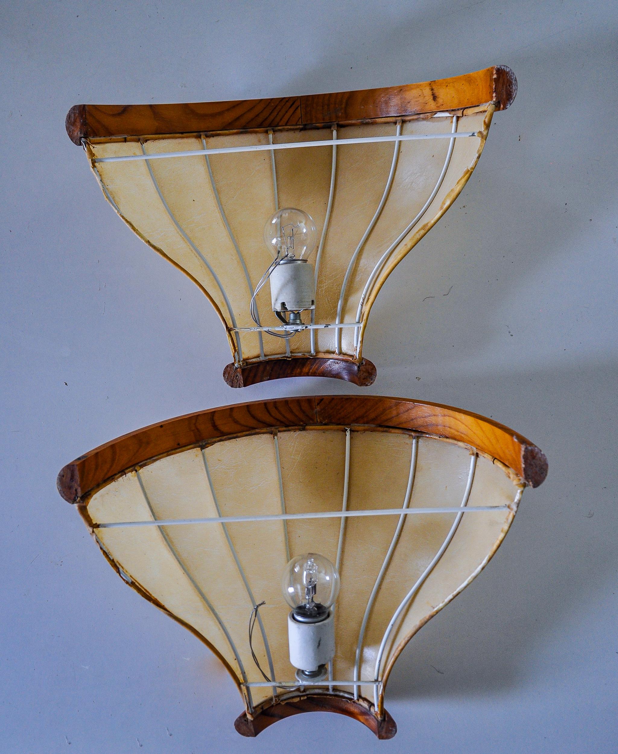 Bois Paire d'appliques 