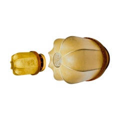 Pair of "cocoon" wall lights, resin and pine, Italy, 1970