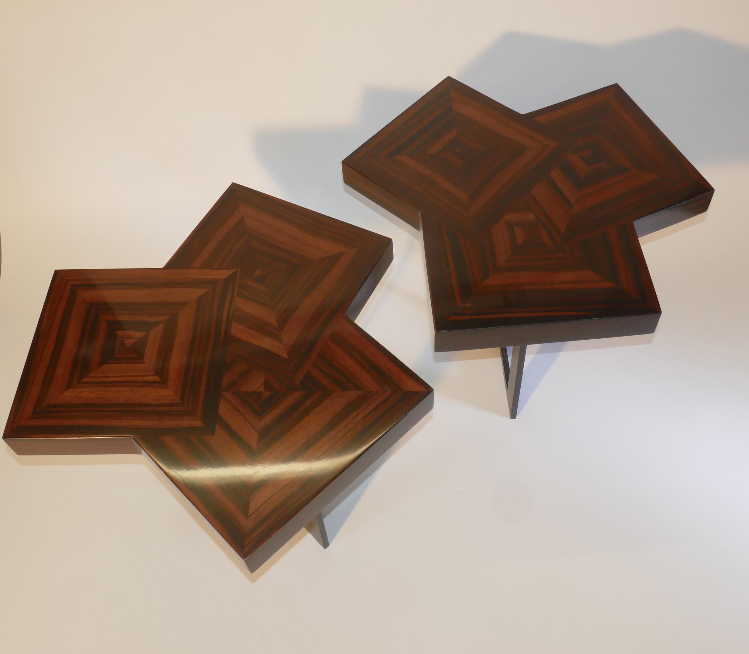 Nouvelle table basse Darck en marqueterie d'ébène de Macassar en vente 7
