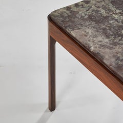 Pair of Coffee or Occasional Tables in Mahogany and Marble