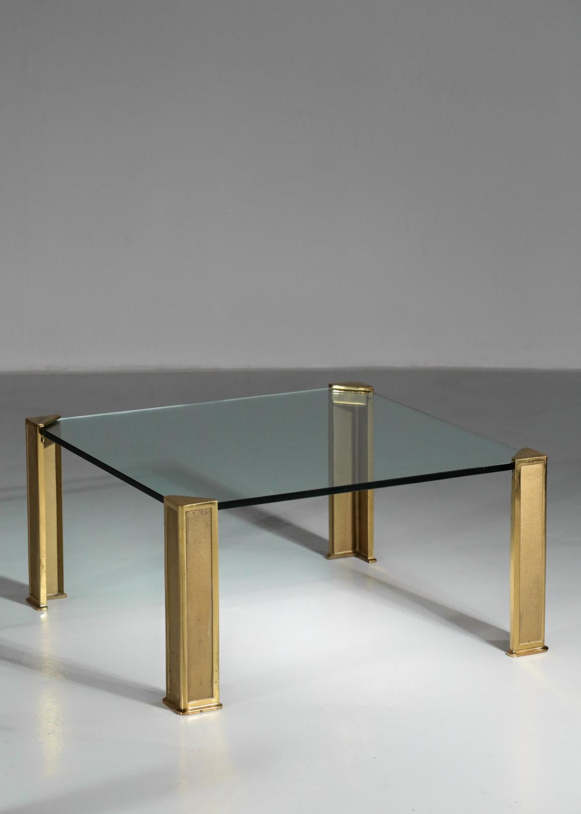 Paire de tables basses par Ppeter Ghyczy Bronze doré Vintage 1960's:: Hollande Bon état - En vente à Lyon, FR