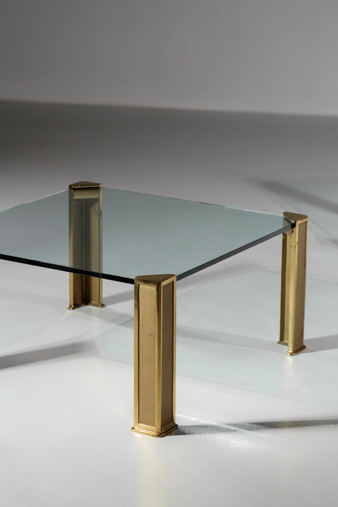 Mid-20th Century Pair of Coffee Table by Ppeter Ghyczy Gilded Bronze 1960's Vintage, Holland For Sale