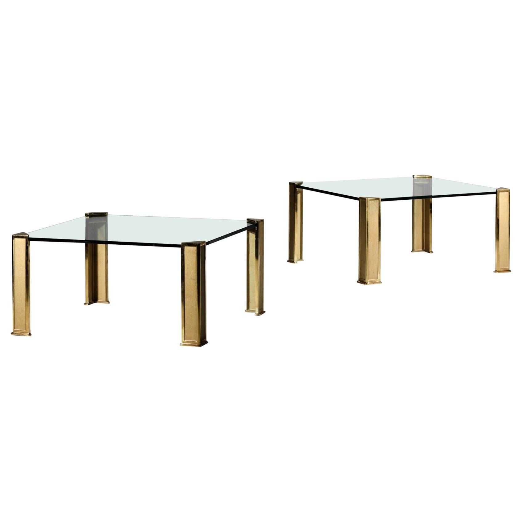 Paire de tables basses par Ppeter Ghyczy Bronze doré Vintage 1960's:: Hollande en vente