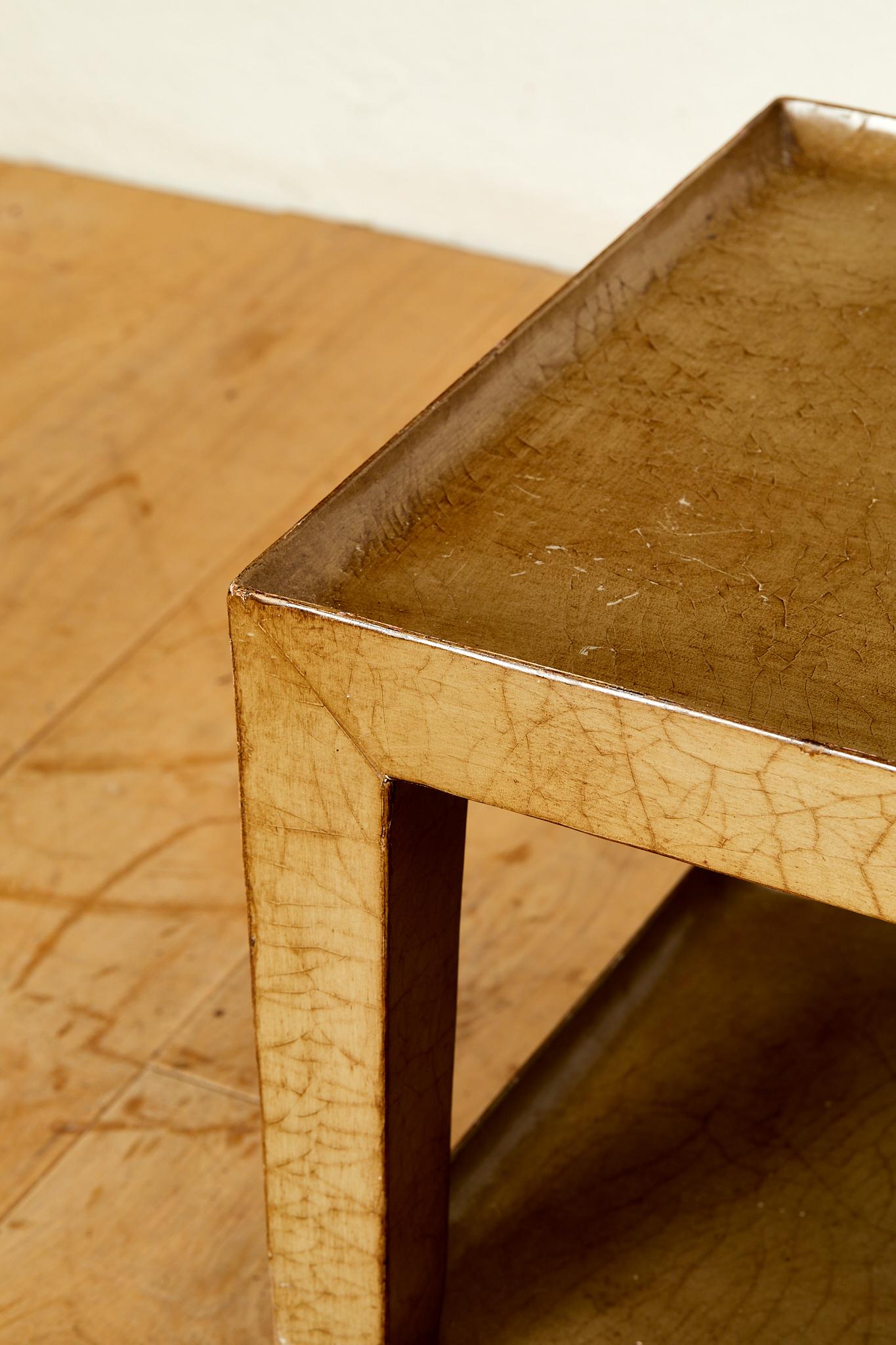 Pair of coffee table, lacquered wood, circa 1970, France. 2