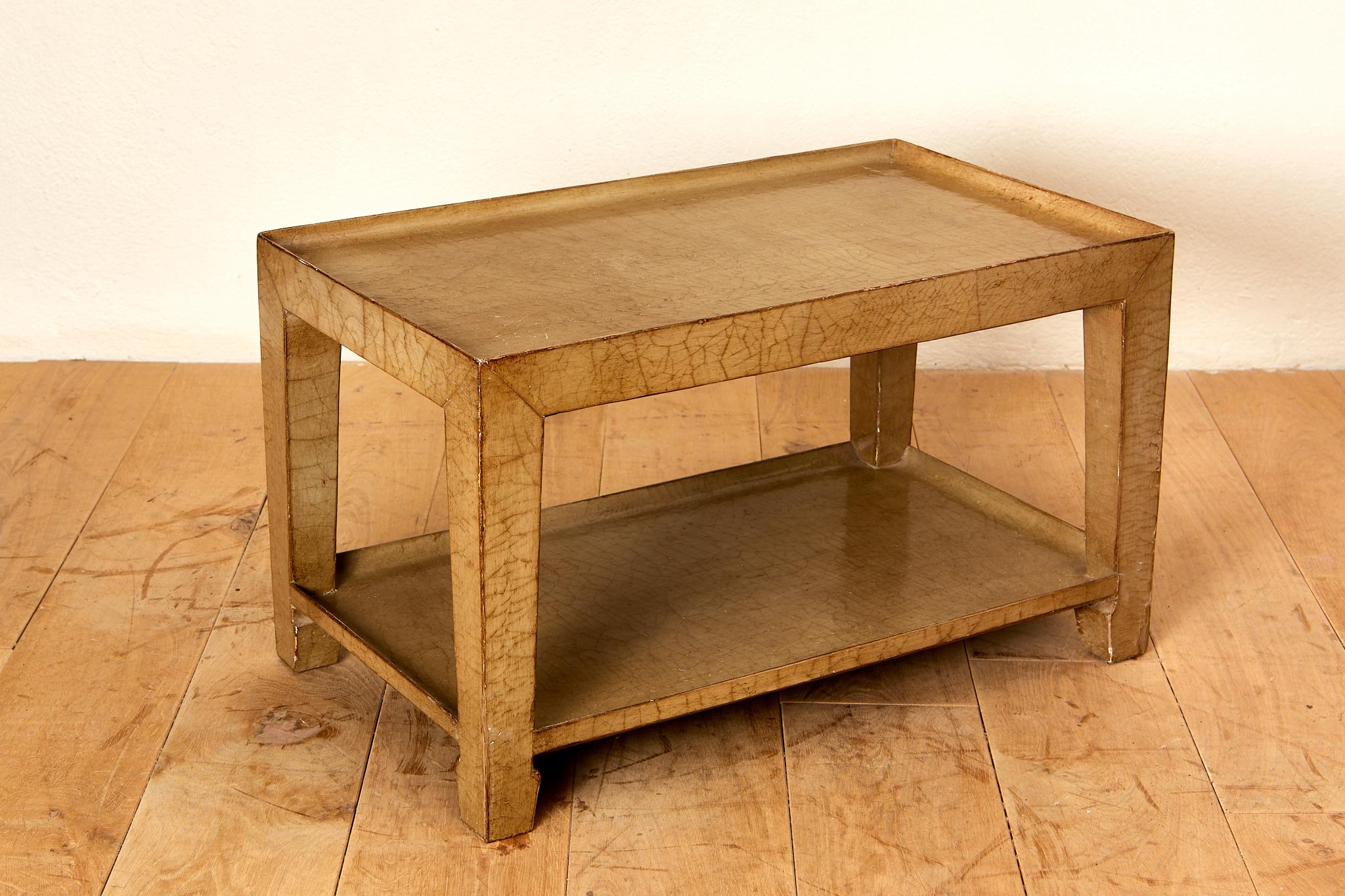 Pair of coffee table, lacquered wood, circa 1970, France. In Good Condition In Nice, Cote d' Azur
