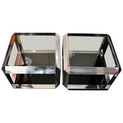 Pair of Coffee Tables by Alberto Rosselli for Saporiti, 1970s