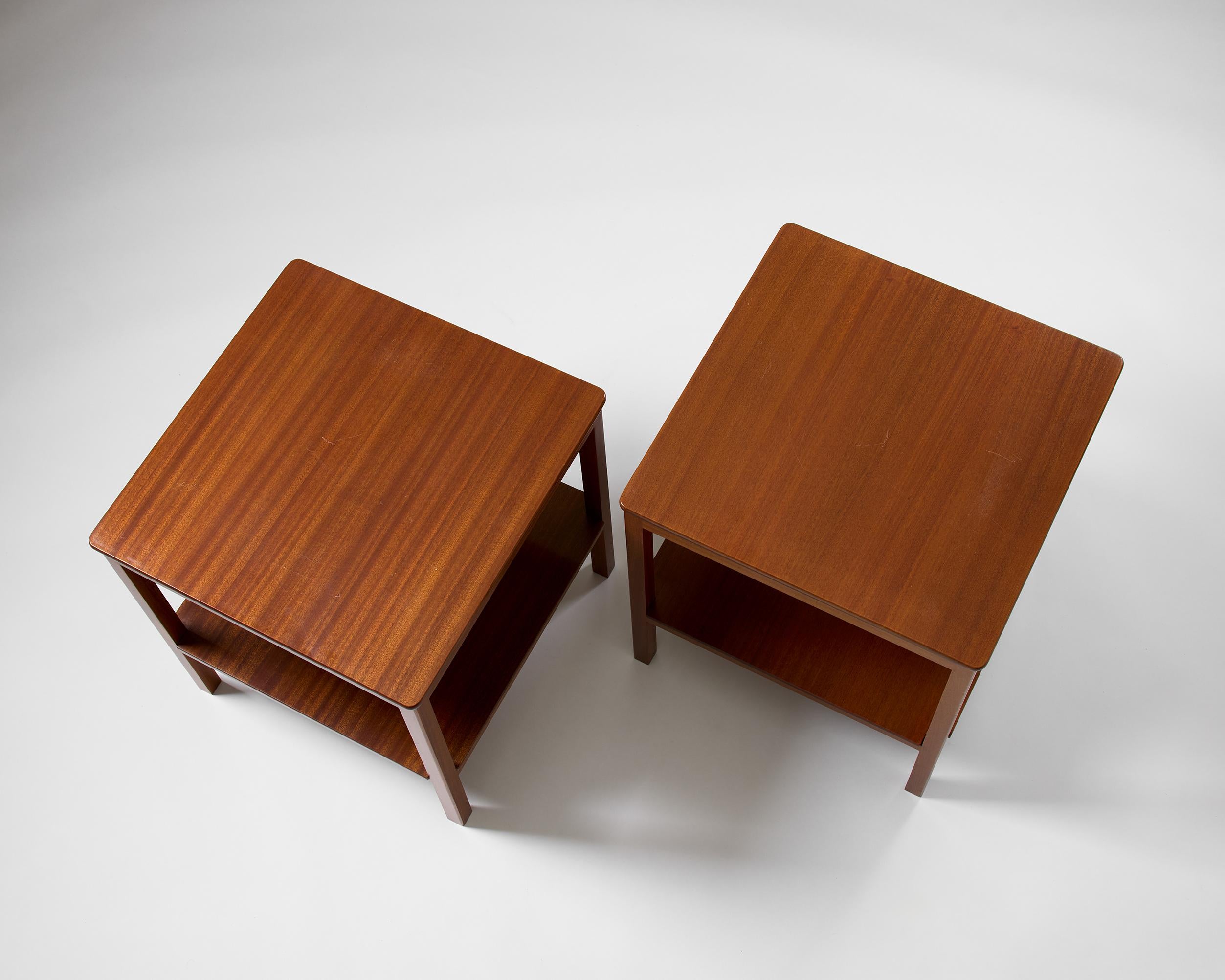 Paire de tables basses, Design/One Danemark, années 1950 en vente 1