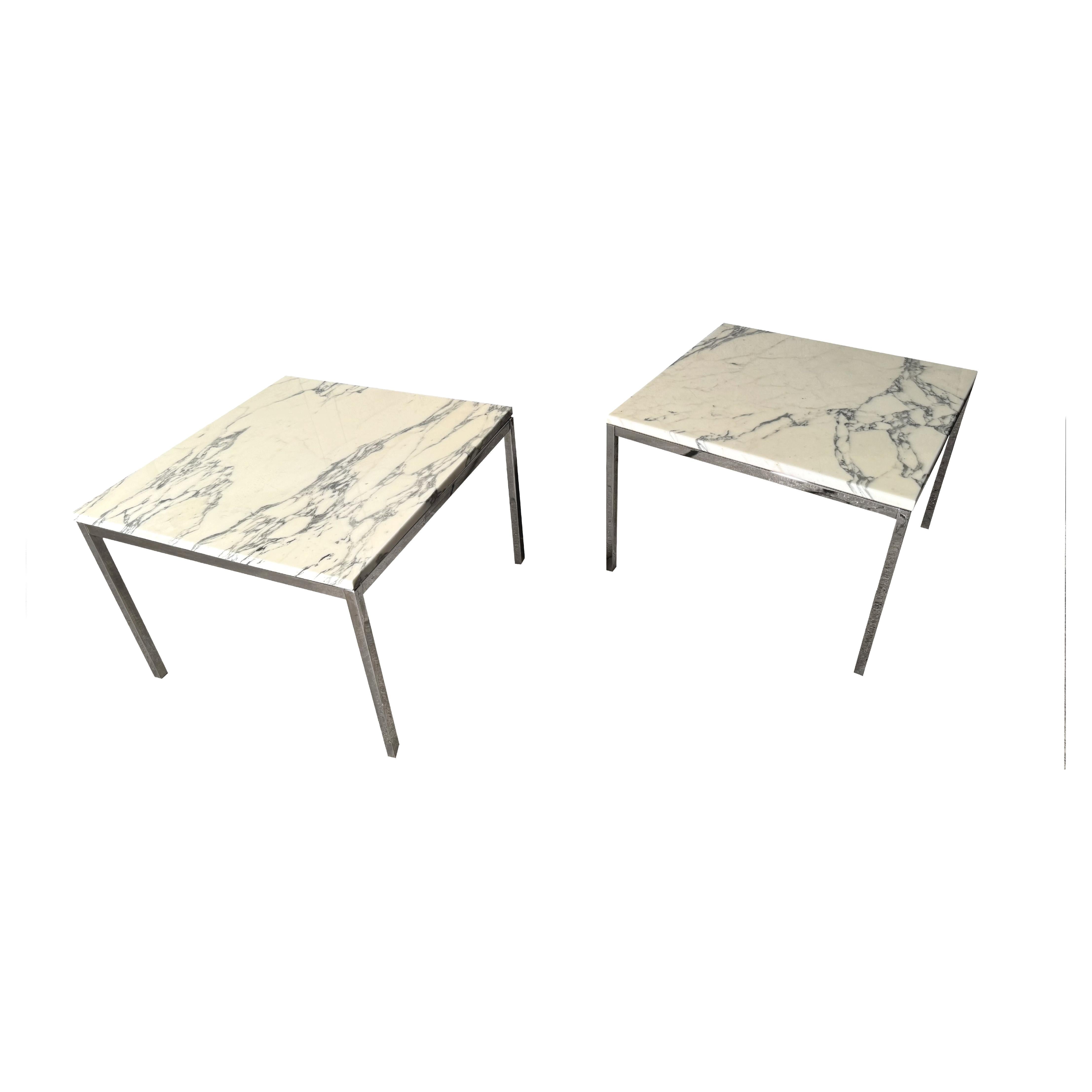 Paire de tables basses - bouts de canapé, par Florence Knoll, Knoll Intl, circa 1960 en vente 1