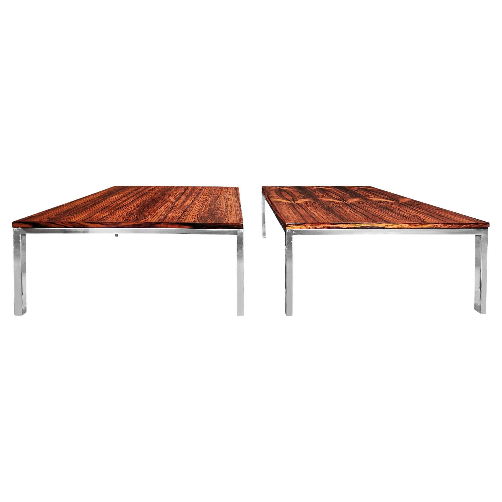 Pair of Mid-Century Modern Walnut Coffee Tables - France, 1960 For Sale