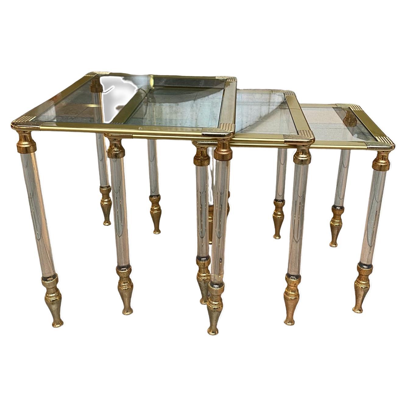 Pair of Coffee Tables "Gigogne" circa 1970 For Sale at 1stDibs