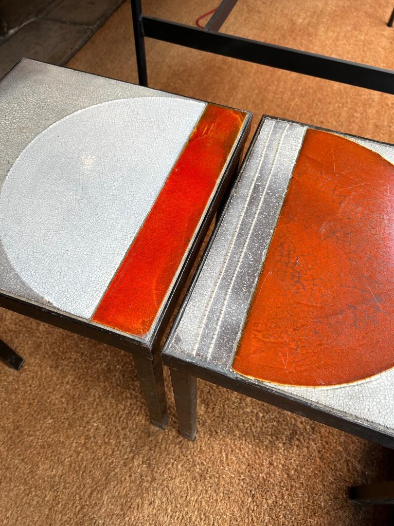 Mid-20th Century Pair of coffee tables /side tables by Roger Capron, France, 1960s