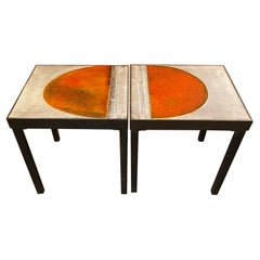 Coppia di tavolini /side table di Roger Capron, Francia, anni '60