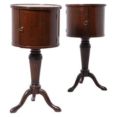 Pair of Coffee Tables Victorian English in Wood and Brass, Fine, 1890