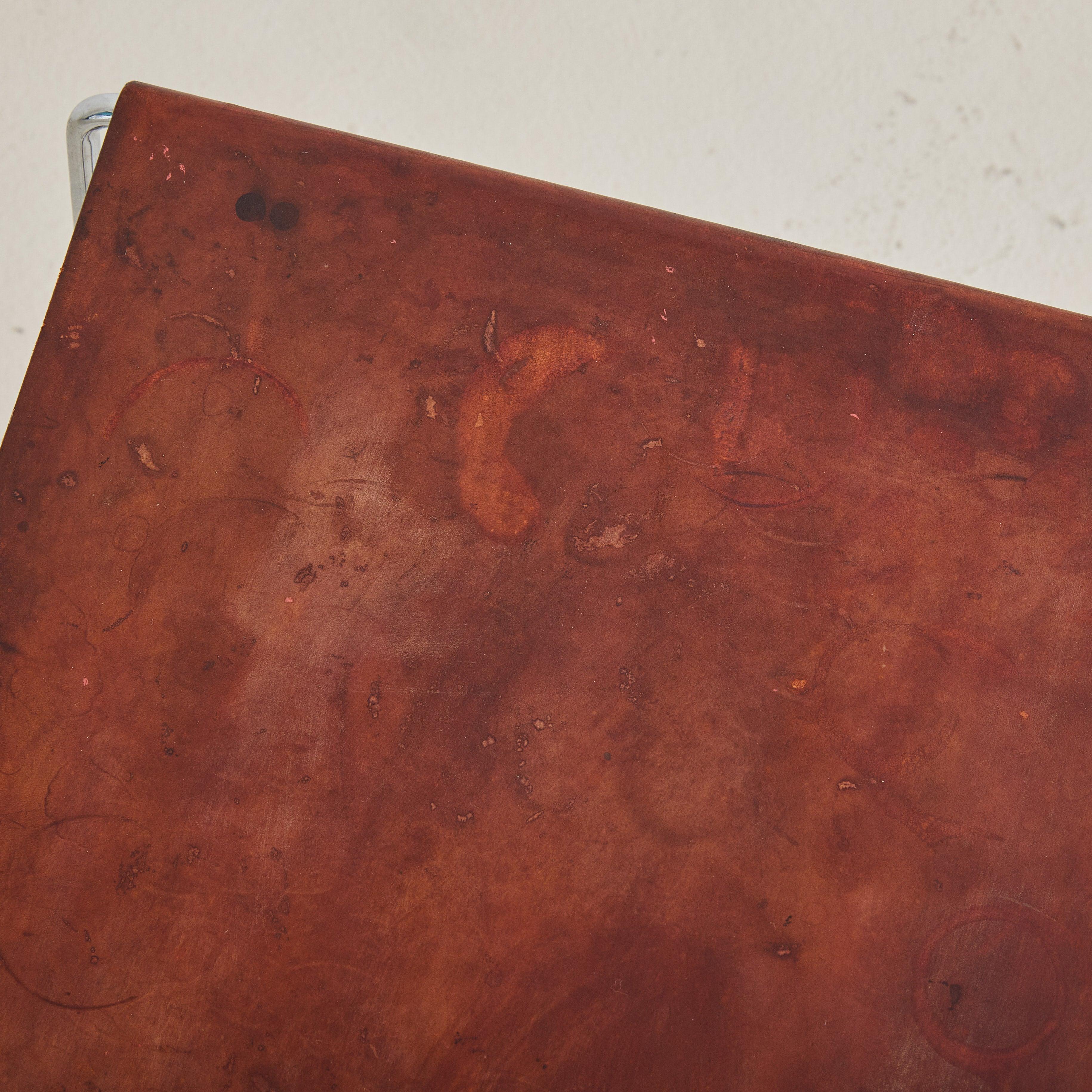 Pair of Cognac Leather 'Pyllon' Stools by Nicole Aebischer for B&B Italia, 2004 en venta 3