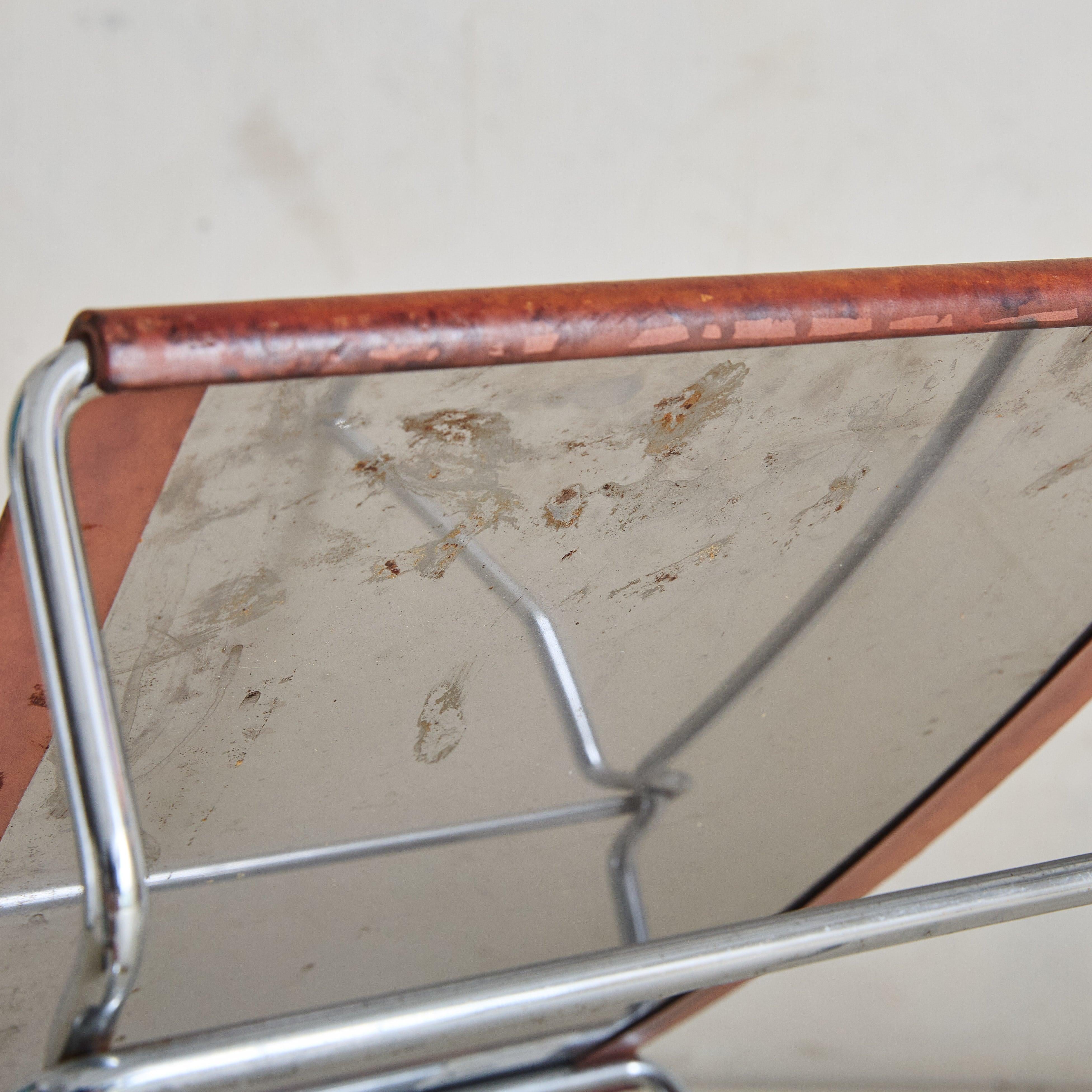 Pair of Cognac Leather 'Pyllon' Stools by Nicole Aebischer for B&B Italia, 2004 Cuero en venta