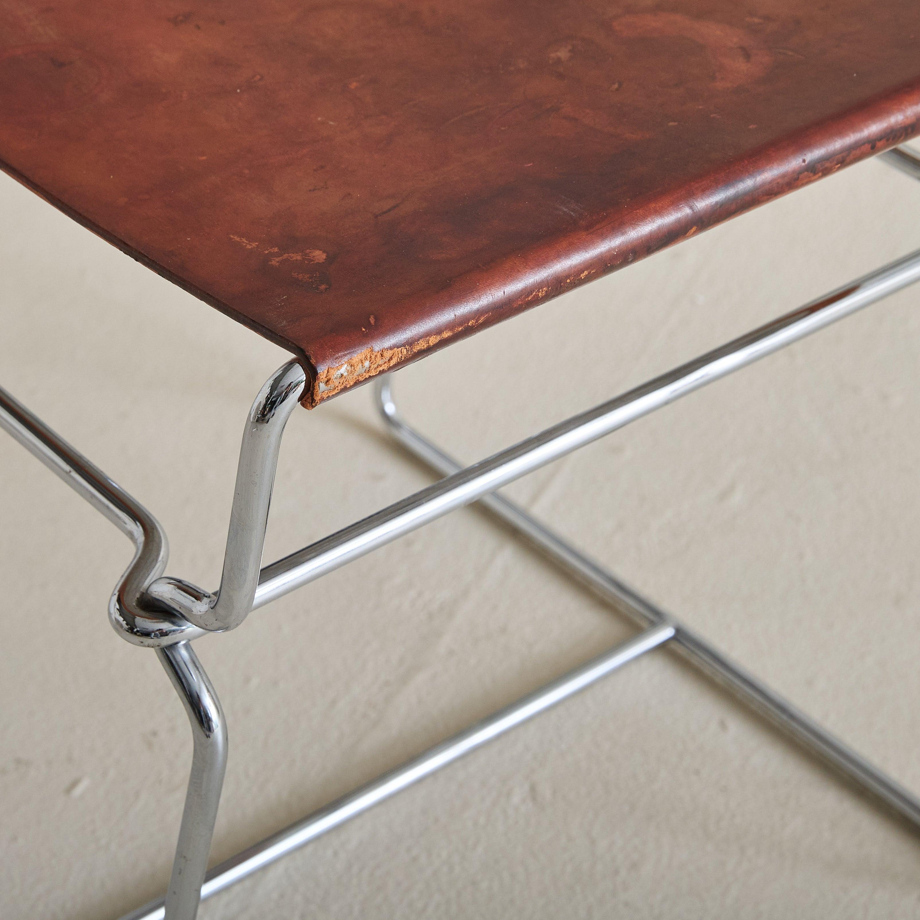 Pair of Cognac Leather 'Pyllon' Stools by Nicole Aebischer for B&B Italia, 2004 en venta 2