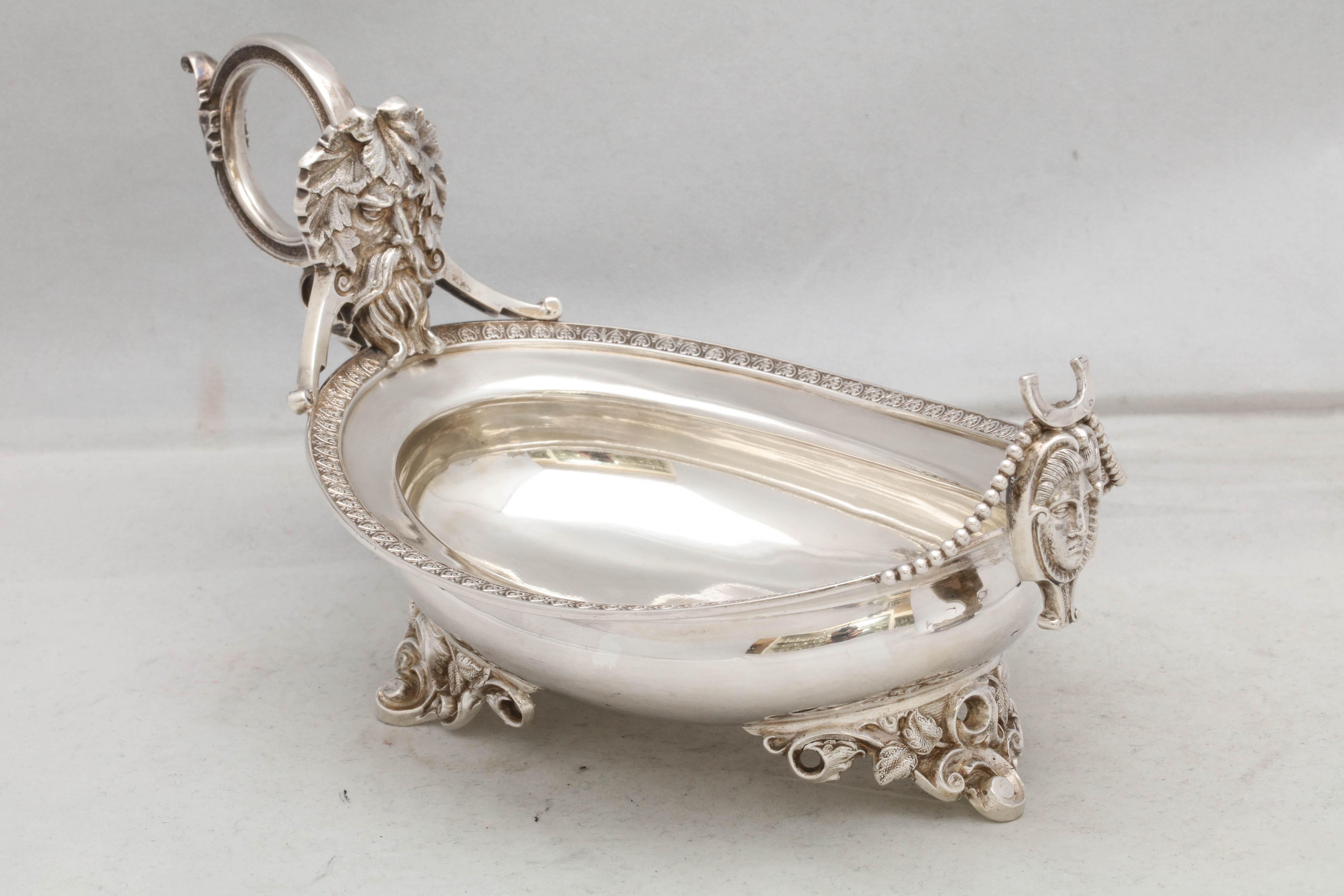Sterling Silver Pair of Coin Silver Neoclassical Footed Sauce, Gravy Boats
