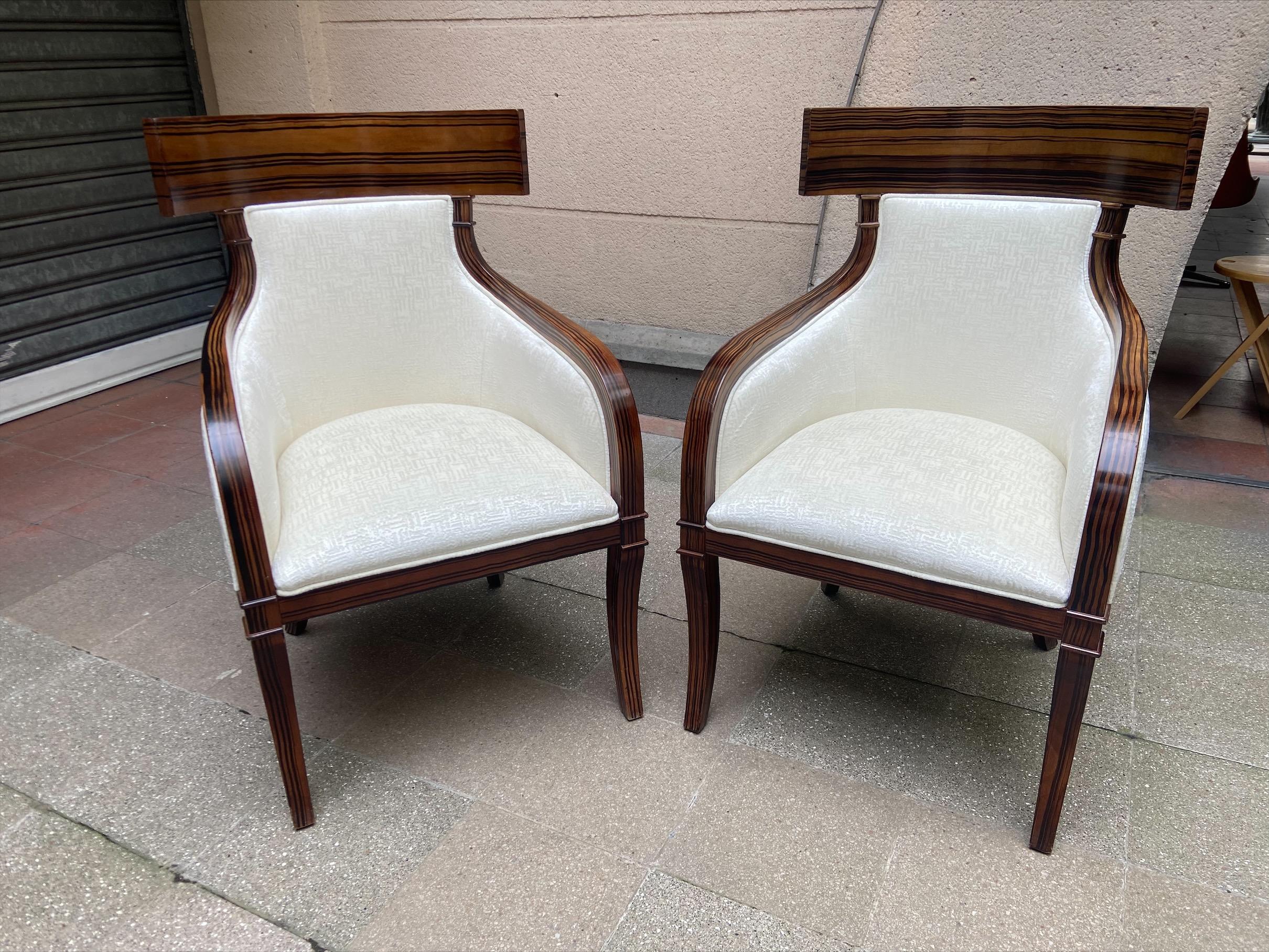 Pair of Colber International Armchairs, circa 1990 For Sale