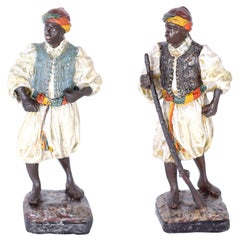 Antique Pair of Cold Painted Orientalist Figures