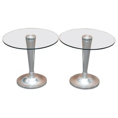 Pair of Colombostile Side Lamp Tables by C Rampazzi Part of La Nuova Tradizione