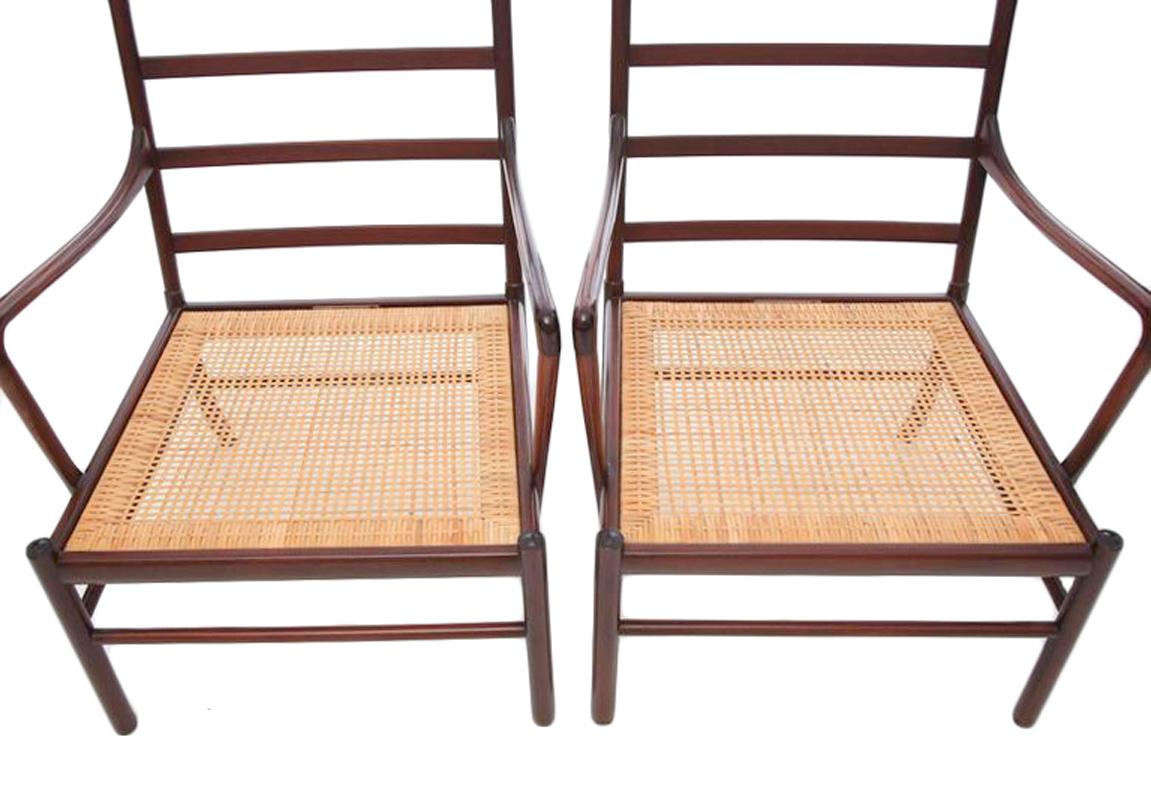 Pair of Colonial Armchairs Model PJ149 by Ole Wanscher for Poul Jeppesen, Danish For Sale 1