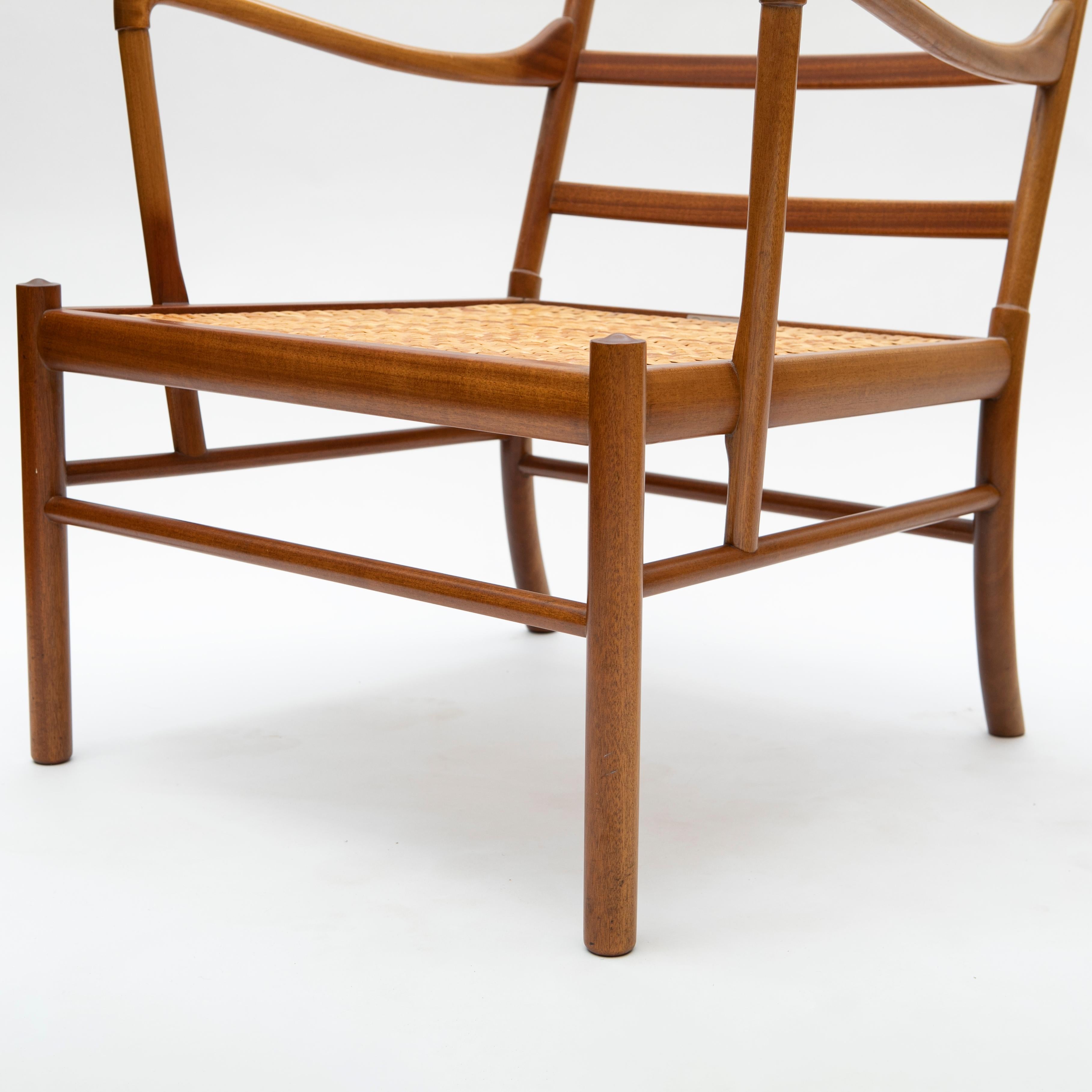 Pair of Mahogany Colonial Chairs by Ole Wanscher For Sale 1