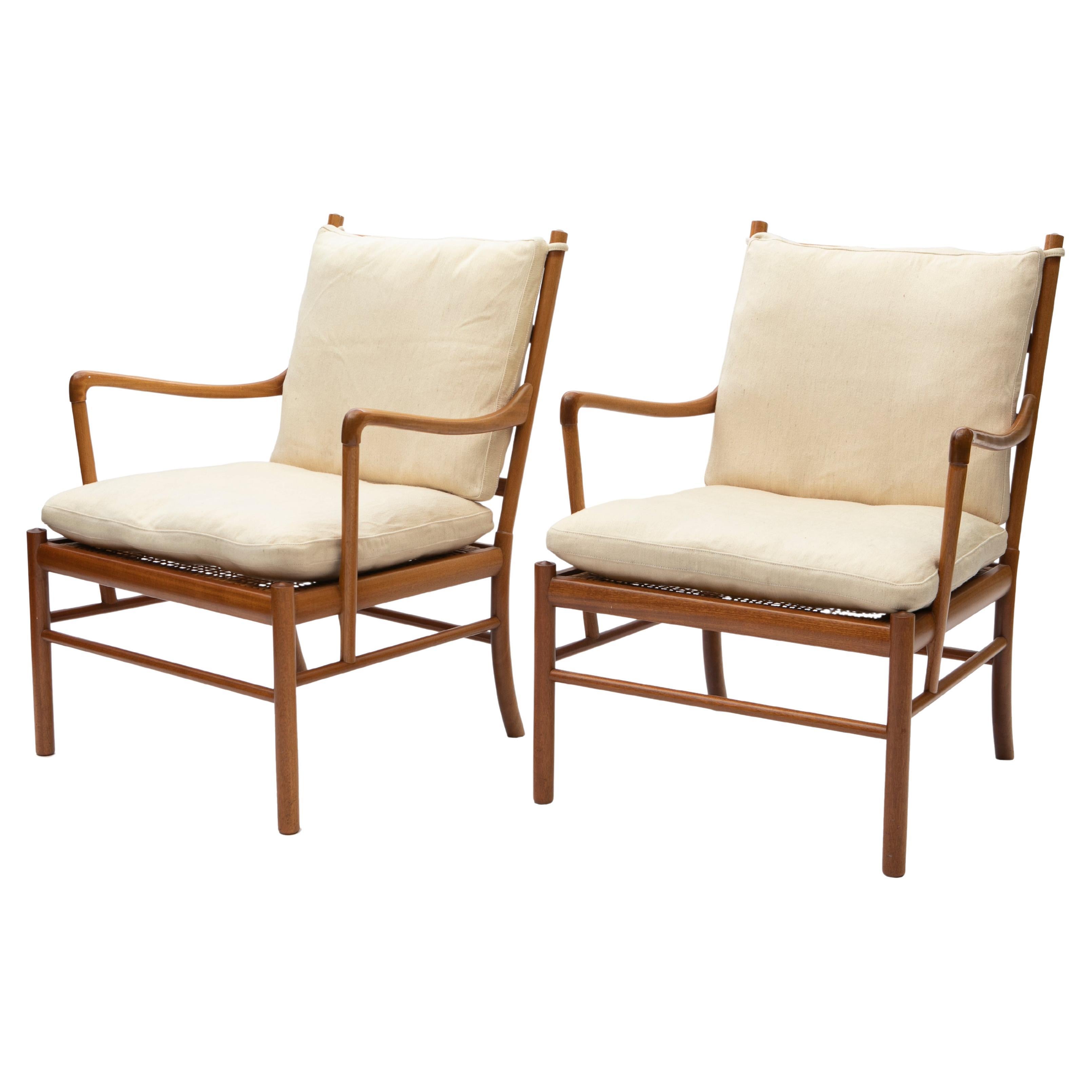 Pair of Mahogany Colonial Chairs by Ole Wanscher For Sale