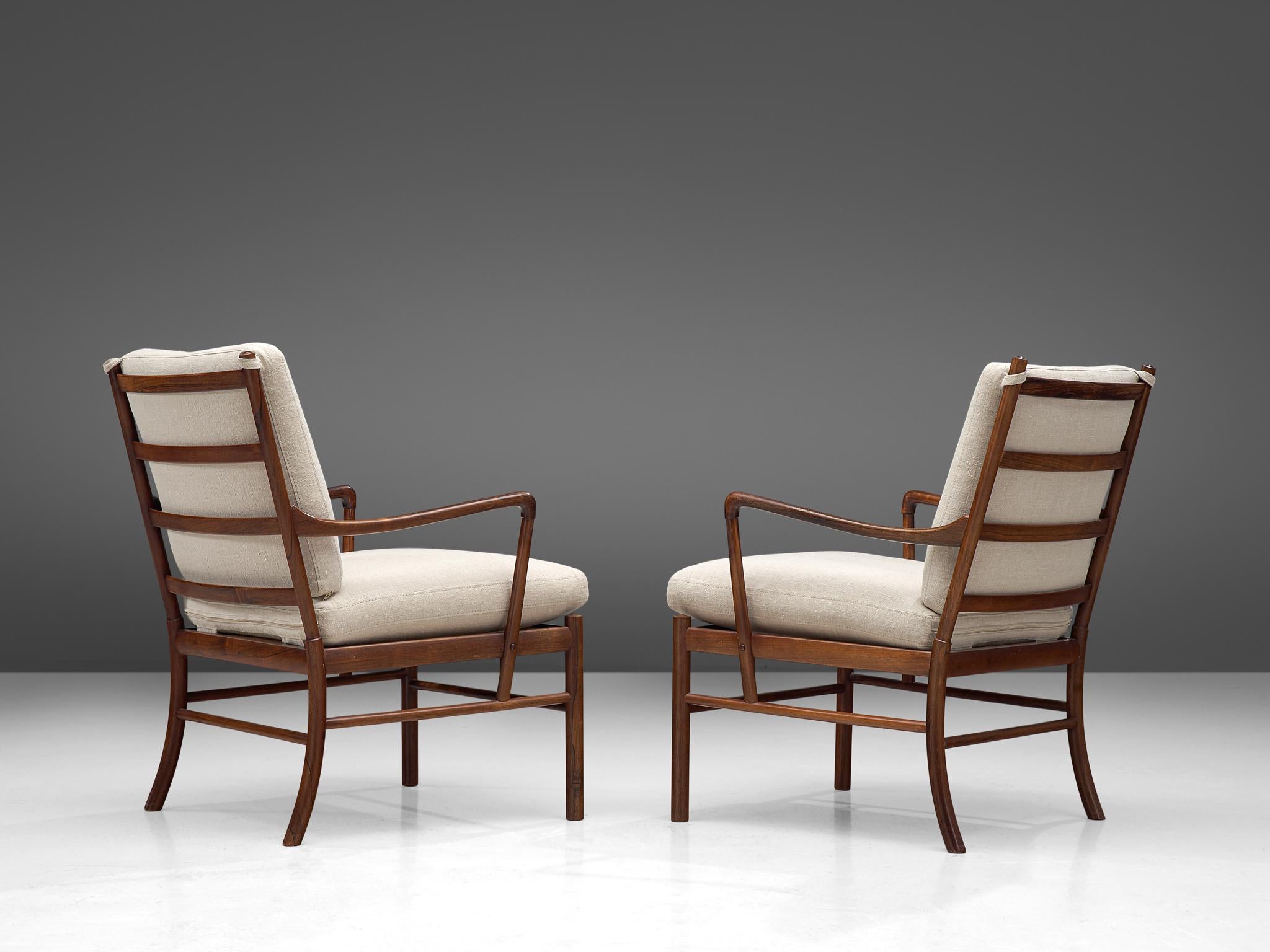 Pair of 'Colonial' Chairs in Rosewood by Ole Wanscher  In Good Condition In Waalwijk, NL