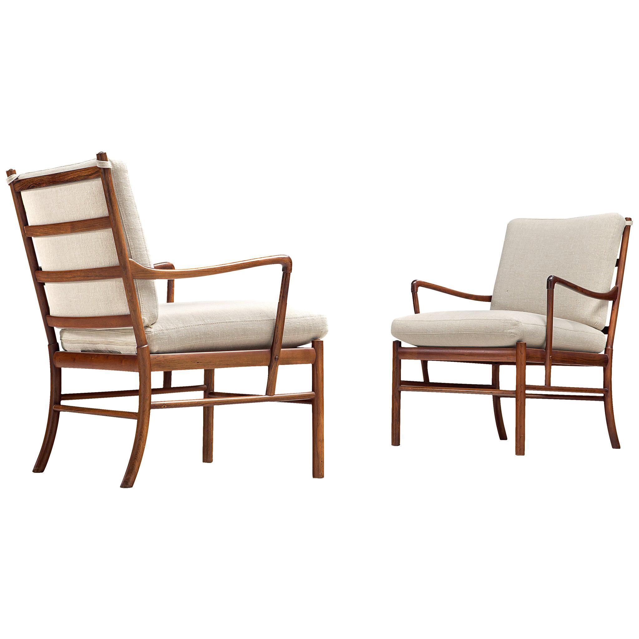 Pair of 'Colonial' Chairs in Rosewood by Ole Wanscher 