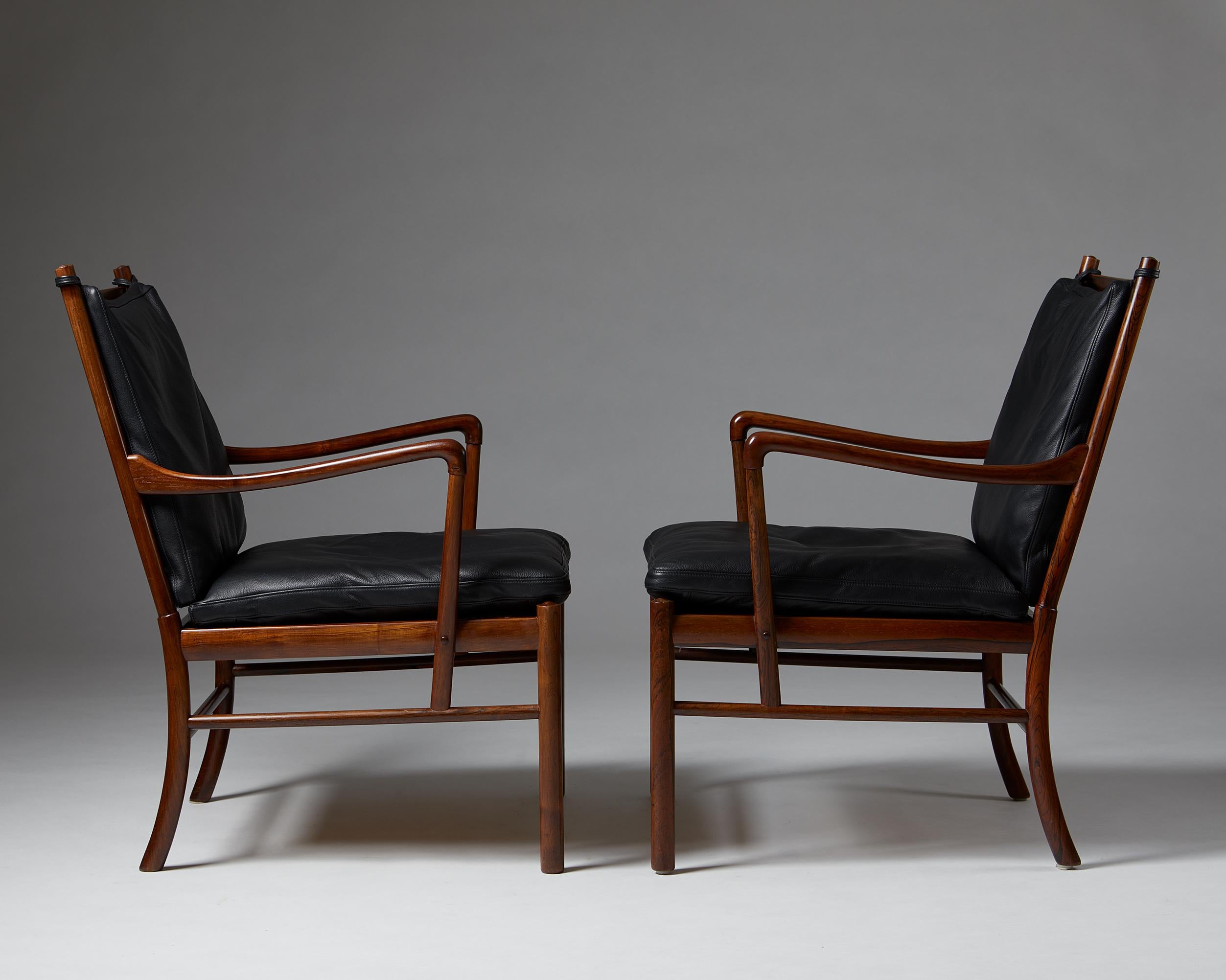 Danish Pair of Colonial Chairs Model PJ 149 Designed by Ole Wanscher for Poul Jeppesen