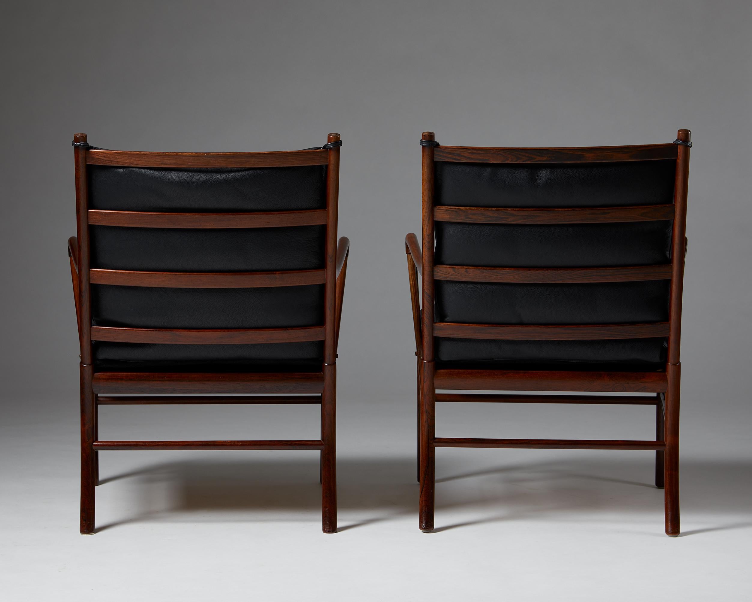 Pair of Colonial Chairs Model PJ 149 Designed by Ole Wanscher for Poul Jeppesen In Good Condition In Stockholm, SE