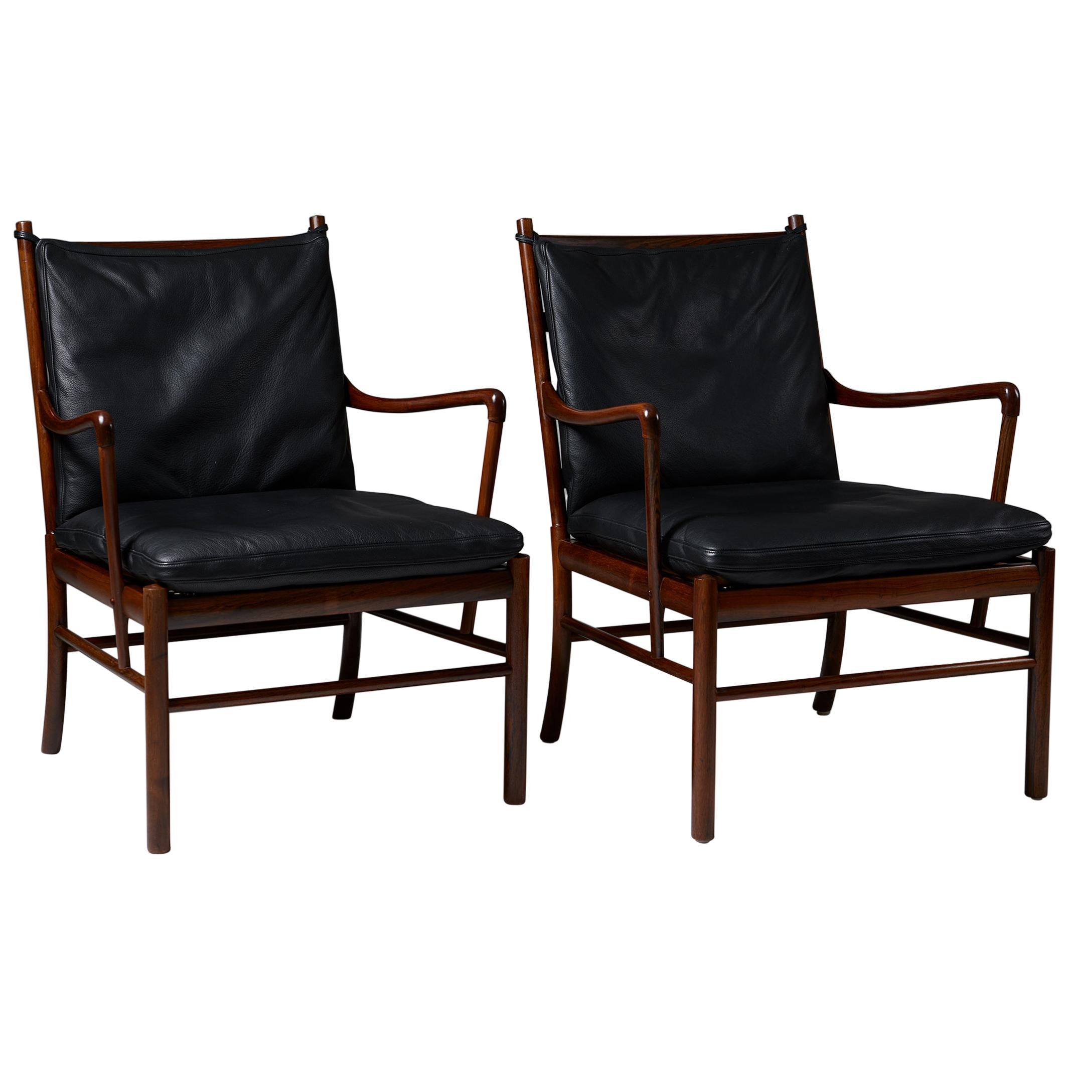 Pair of Colonial Chairs Model PJ 149 Designed by Ole Wanscher for Poul Jeppesen