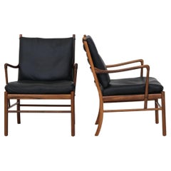 Pair of Colonial chairs PJ 149 in rosewood by Ole Wanscher
