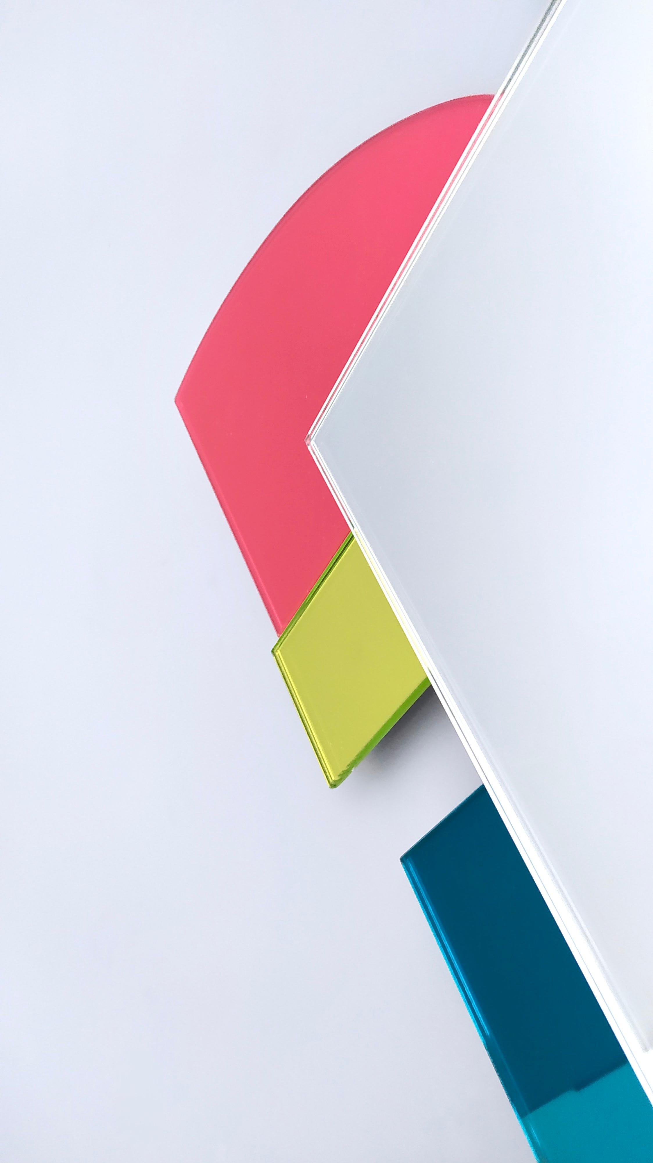 Pair of Colored Wall Mirrors in the Style of Ettore Sottsass, Italy, 2010s 1
