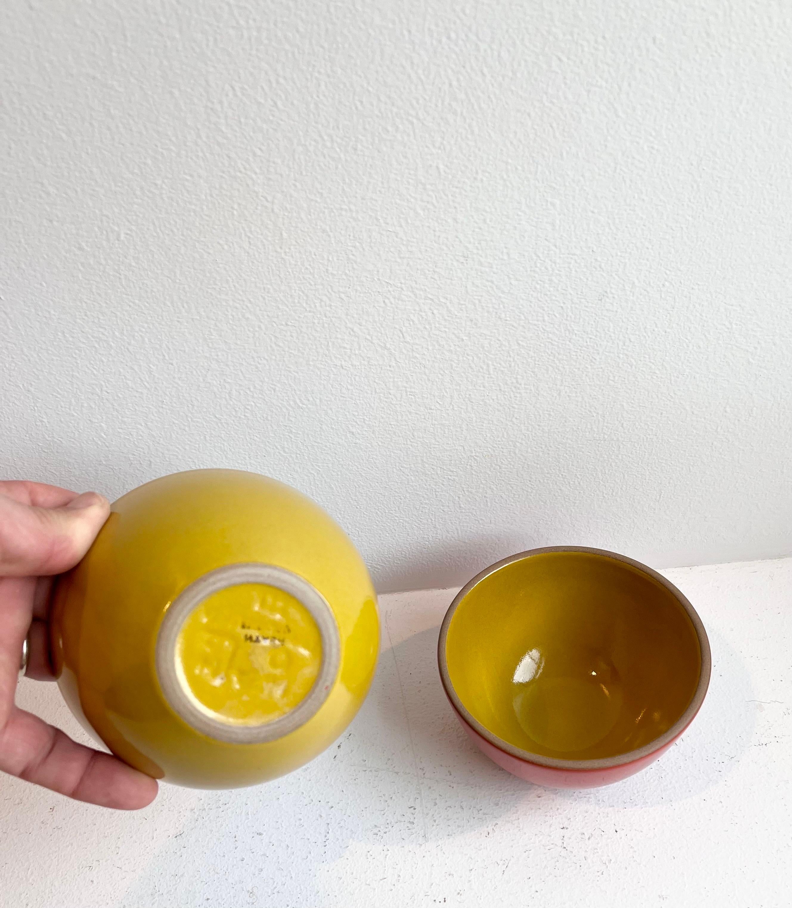 Contemporary Pair of colorful Heath Ceramics Bowls - new in box