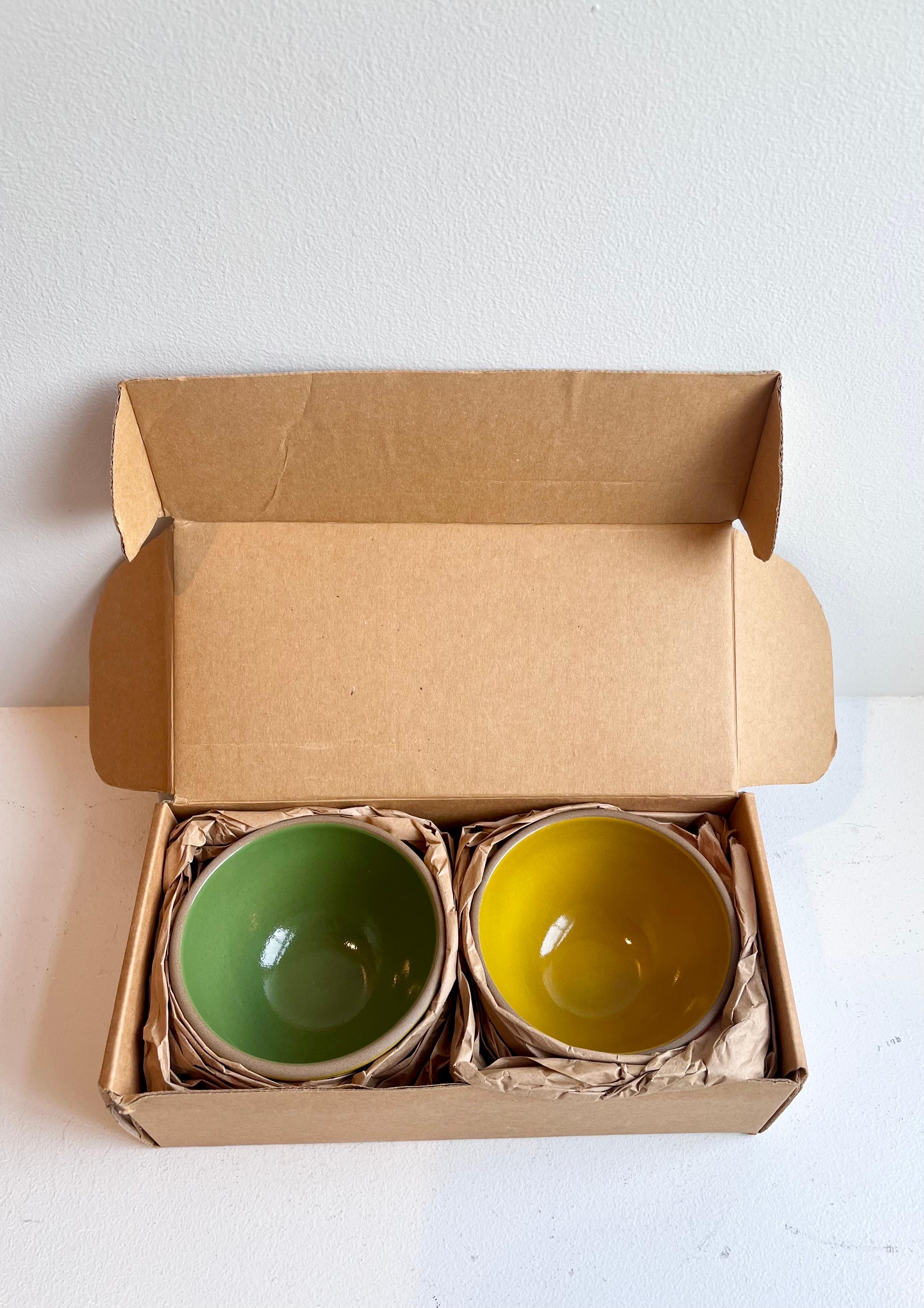 Pair of colorful Heath Ceramics Bowls - new in box 1