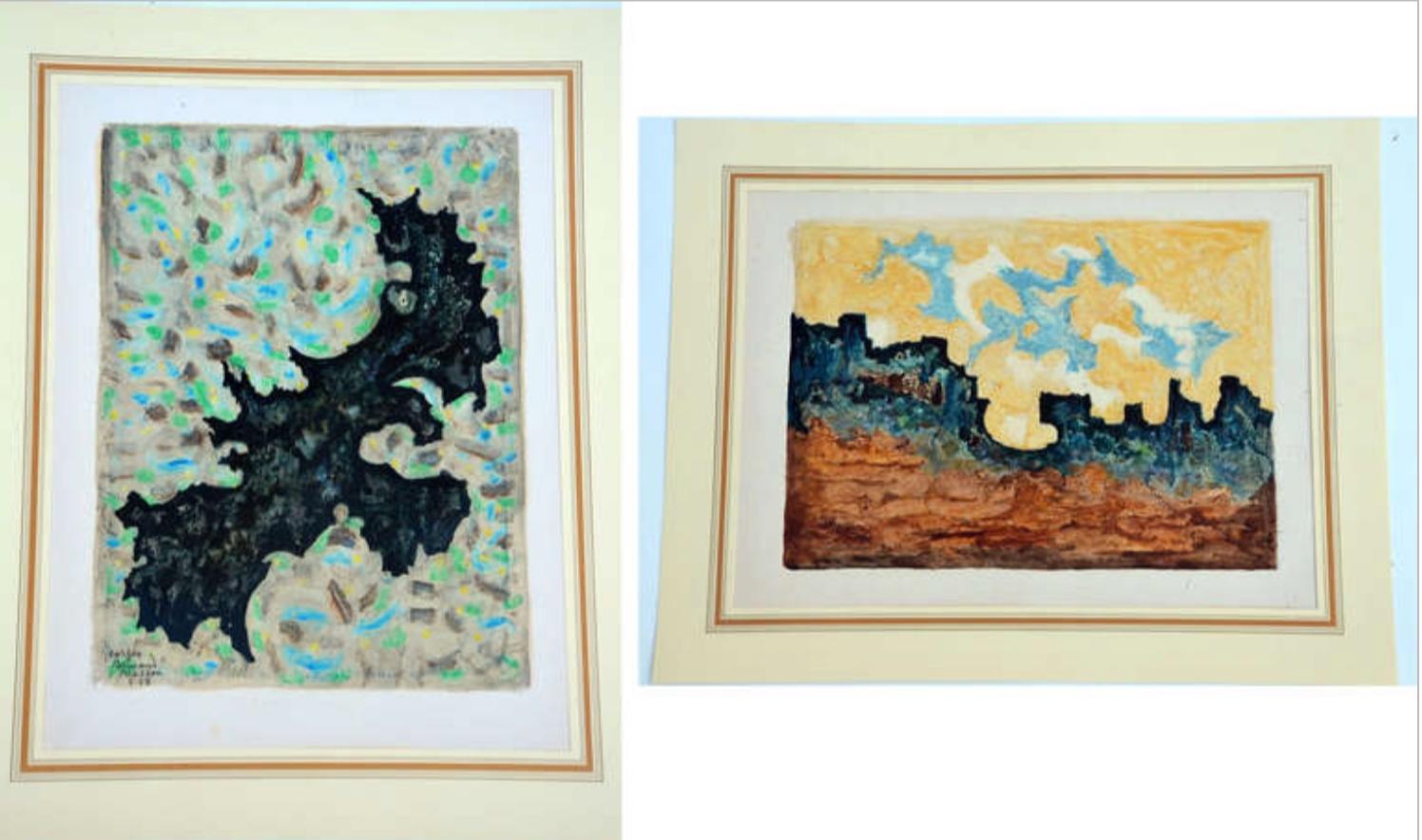 Pair of Colorful Monotypes by Georges-Armand Masson For Sale 1