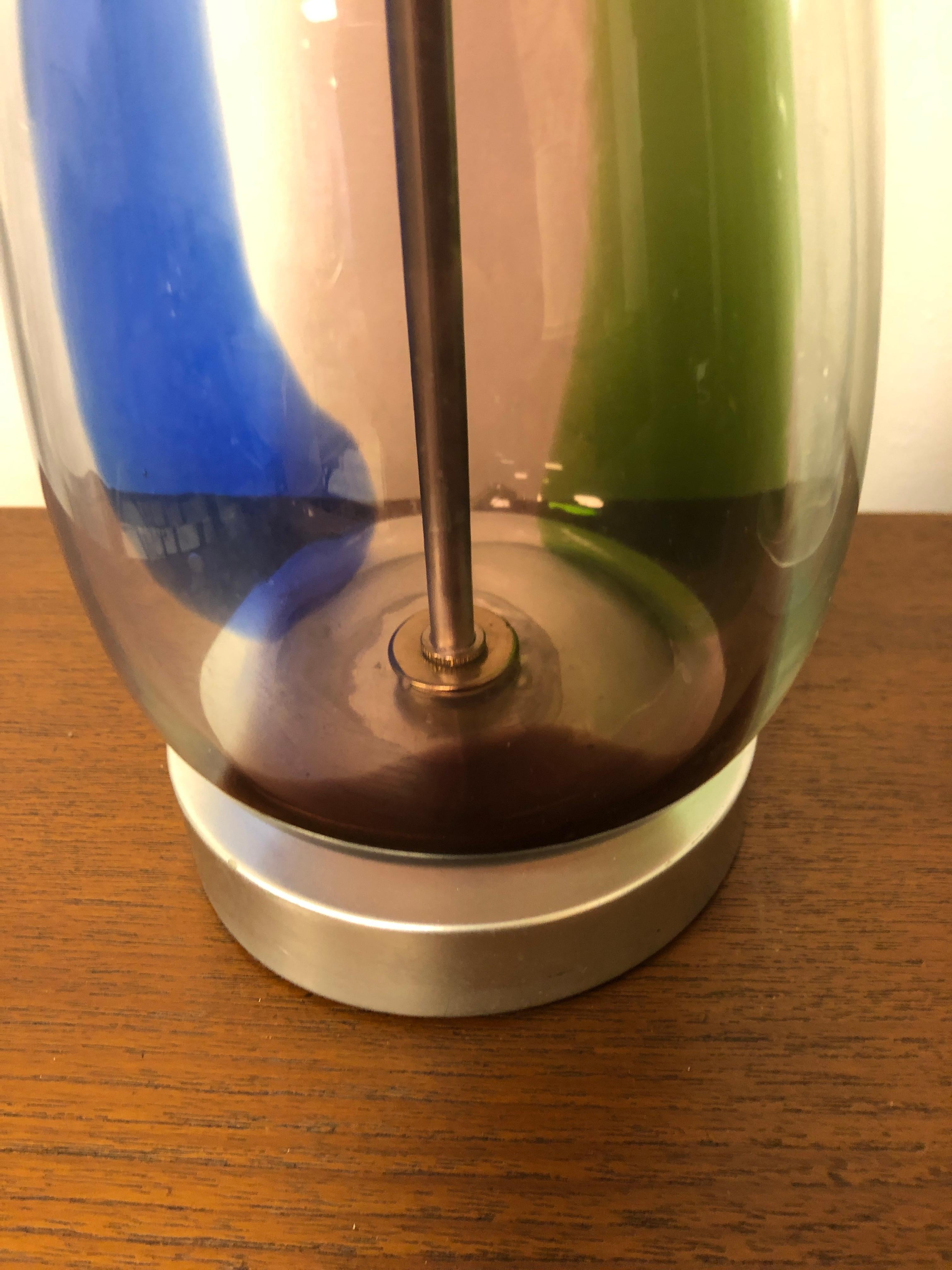 Paar farbenfrohe Muranoglas-Lampen im Angebot 1