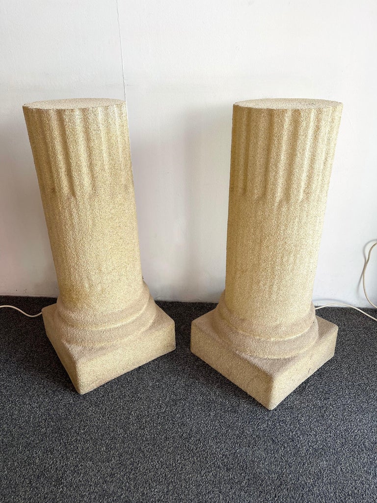 Pair of Column Floor Lamps by Luciano Sartini for Singleton, Italy, 1970s For Sale 5