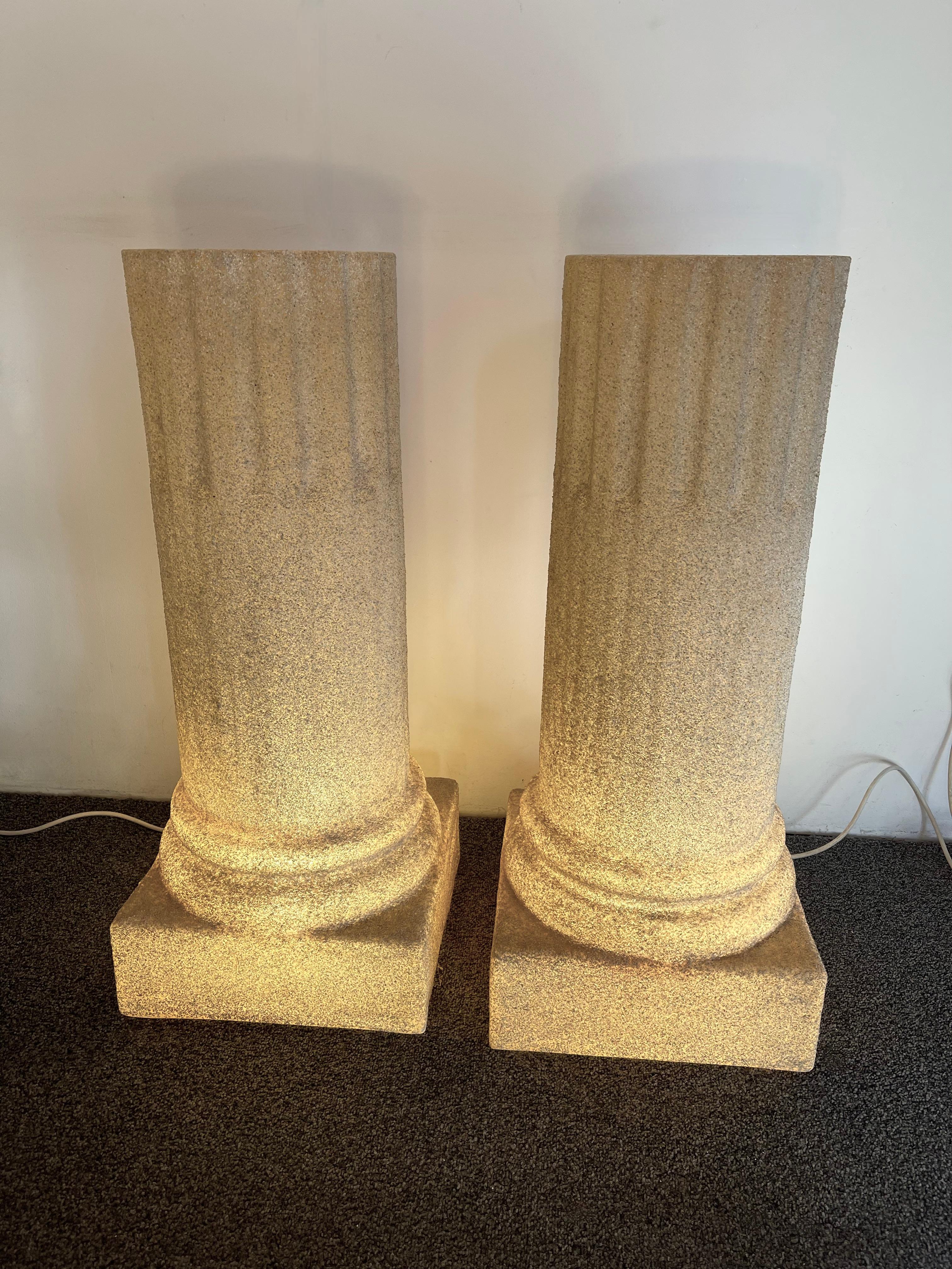 Paar Säulen-Stehlampen von Luciano Sartini für Singleton, Italien, 1970er Jahre im Angebot 2