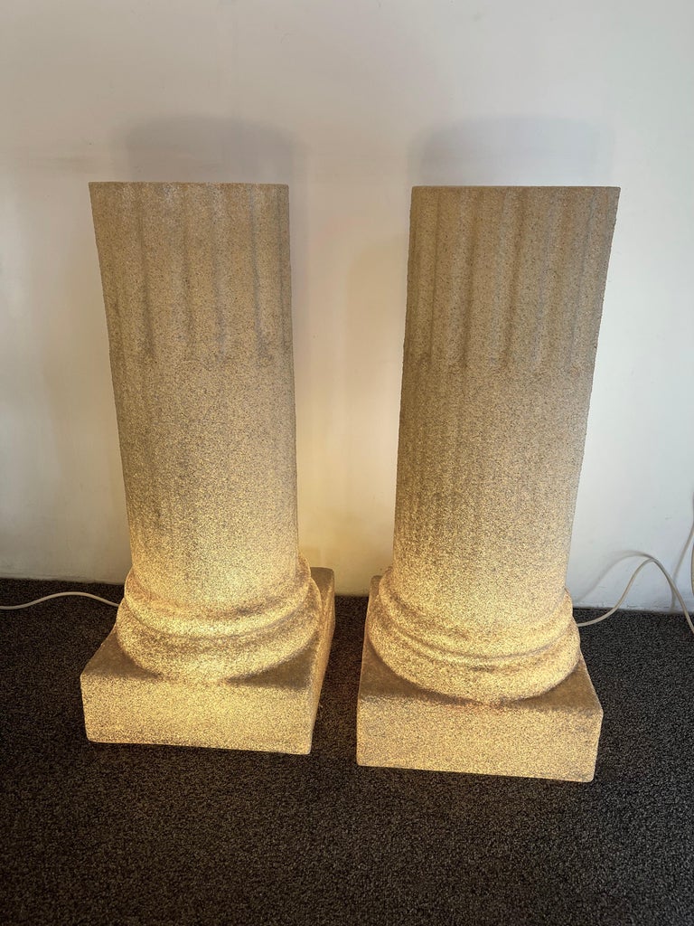 Pair of Column Floor Lamps by Luciano Sartini for Singleton, Italy, 1970s For Sale 2