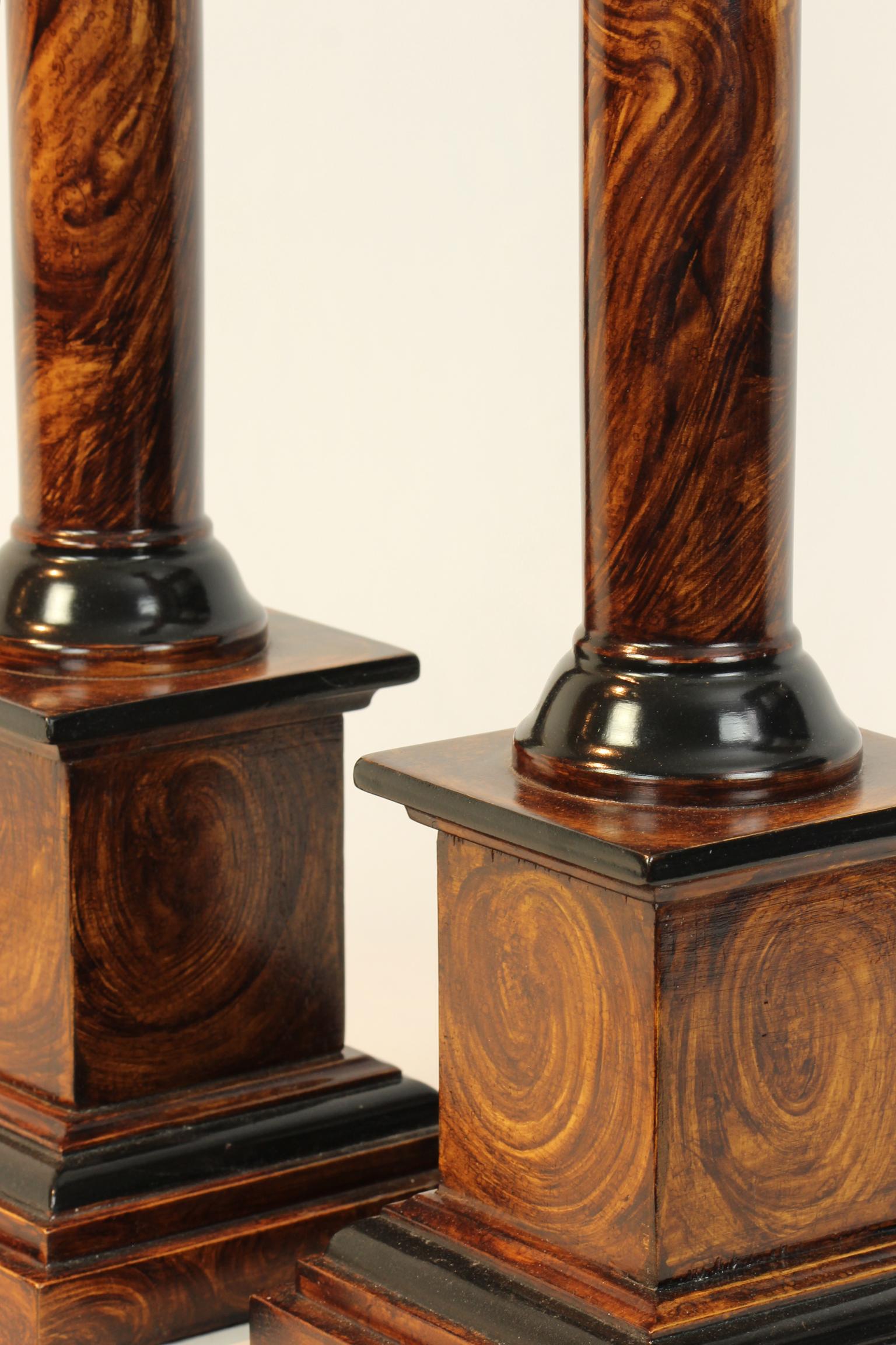 Pair of Column Form Table Lamps 1
