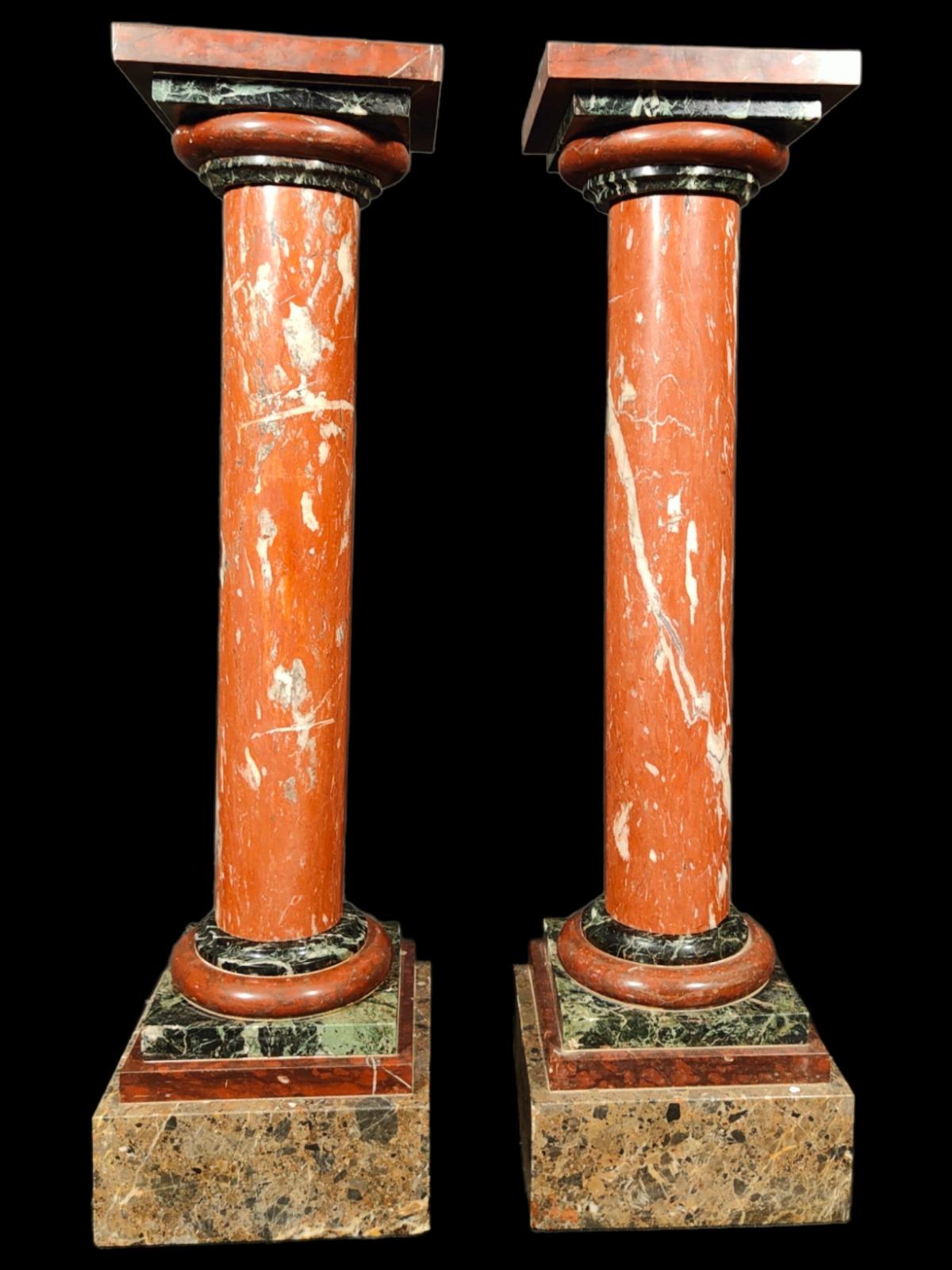 Baroque Pair of Columns from the 19th Century For Sale