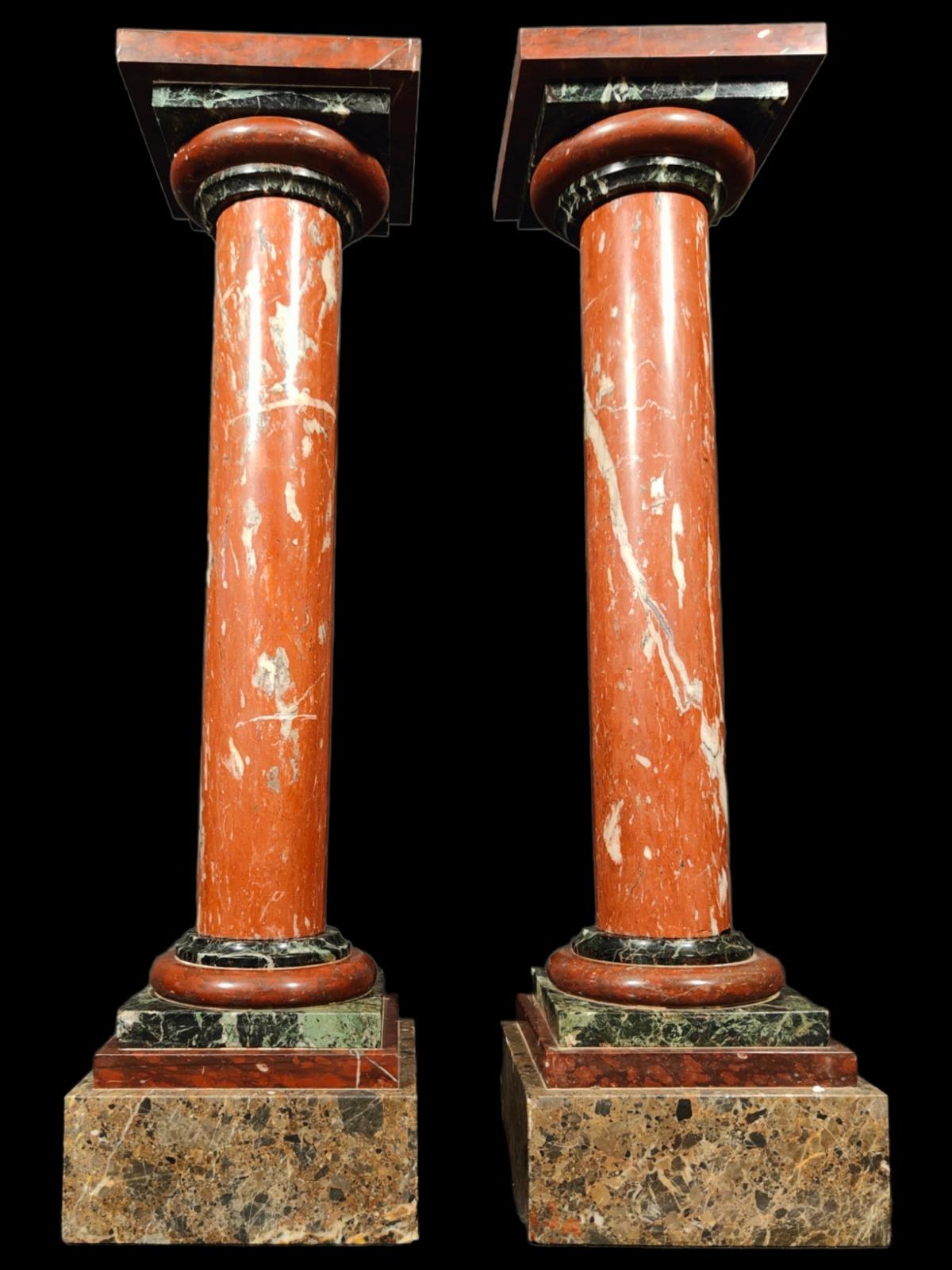 Italian Pair of Columns from the 19th Century For Sale