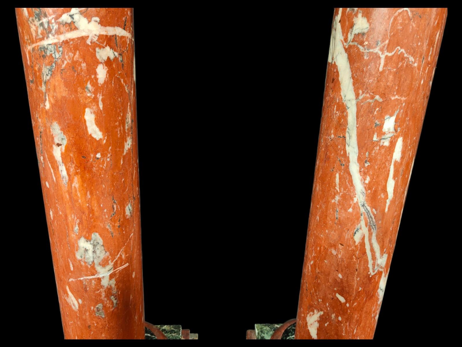 Marble Pair of Columns from the 19th Century For Sale